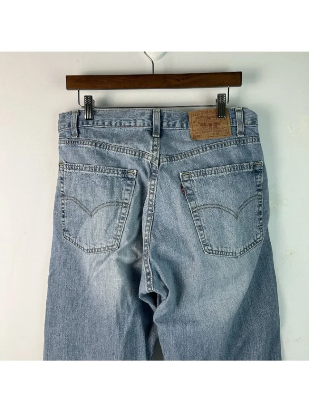 Levi's 569 Jeans Men Size 34 X 32 Blue Straight Fit Dry Goods VTG Grunge 1998